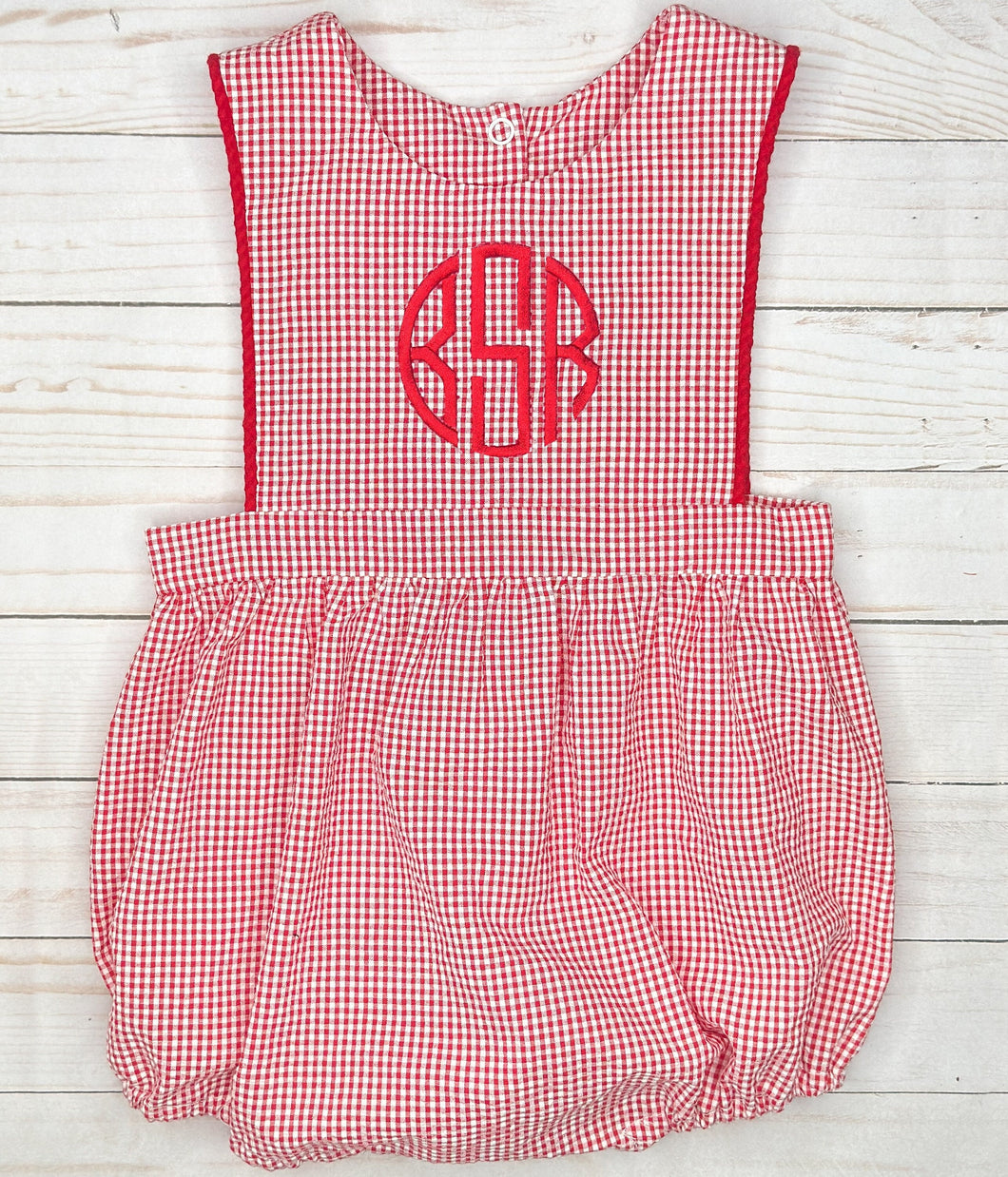 Red Gingham Summer Bubble