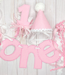 Pink Gingham Party Set