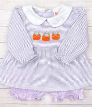Load image into Gallery viewer, Purple Striped Bloomer Set
