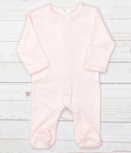 Load image into Gallery viewer, Pink Trim Baby Footie