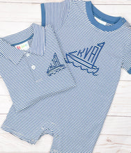 Load image into Gallery viewer, Monogram Striped Romper