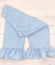 Load image into Gallery viewer, Periwinkle Scallop Monogram Pants Set