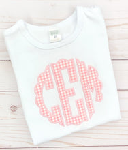 Load image into Gallery viewer, Light Pink Scallop Monogram Shirt