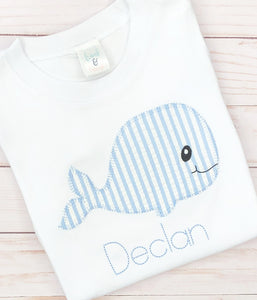 Seersucker Whale Shirt