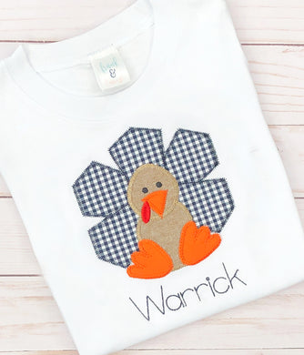 Navy Gingham Turkey