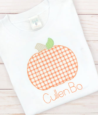 Orange Gingham Pumpkin