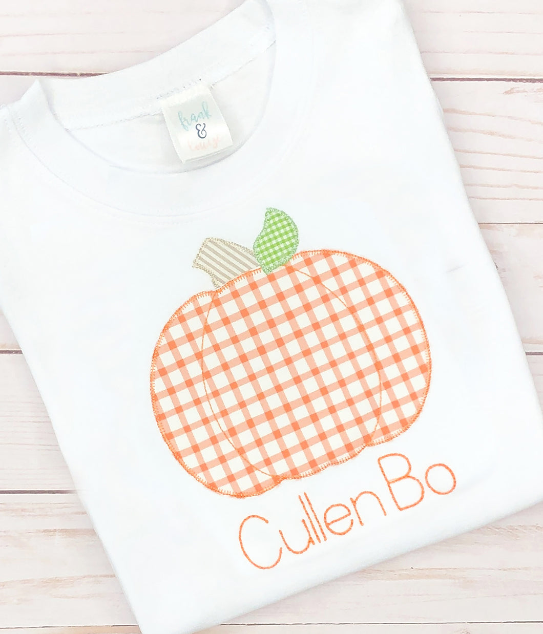 Orange Gingham Pumpkin