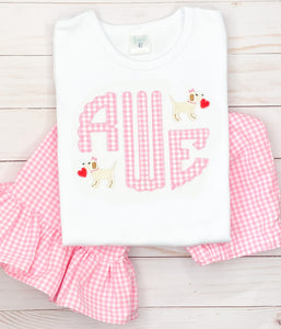 Monogram Puppy Heart Set